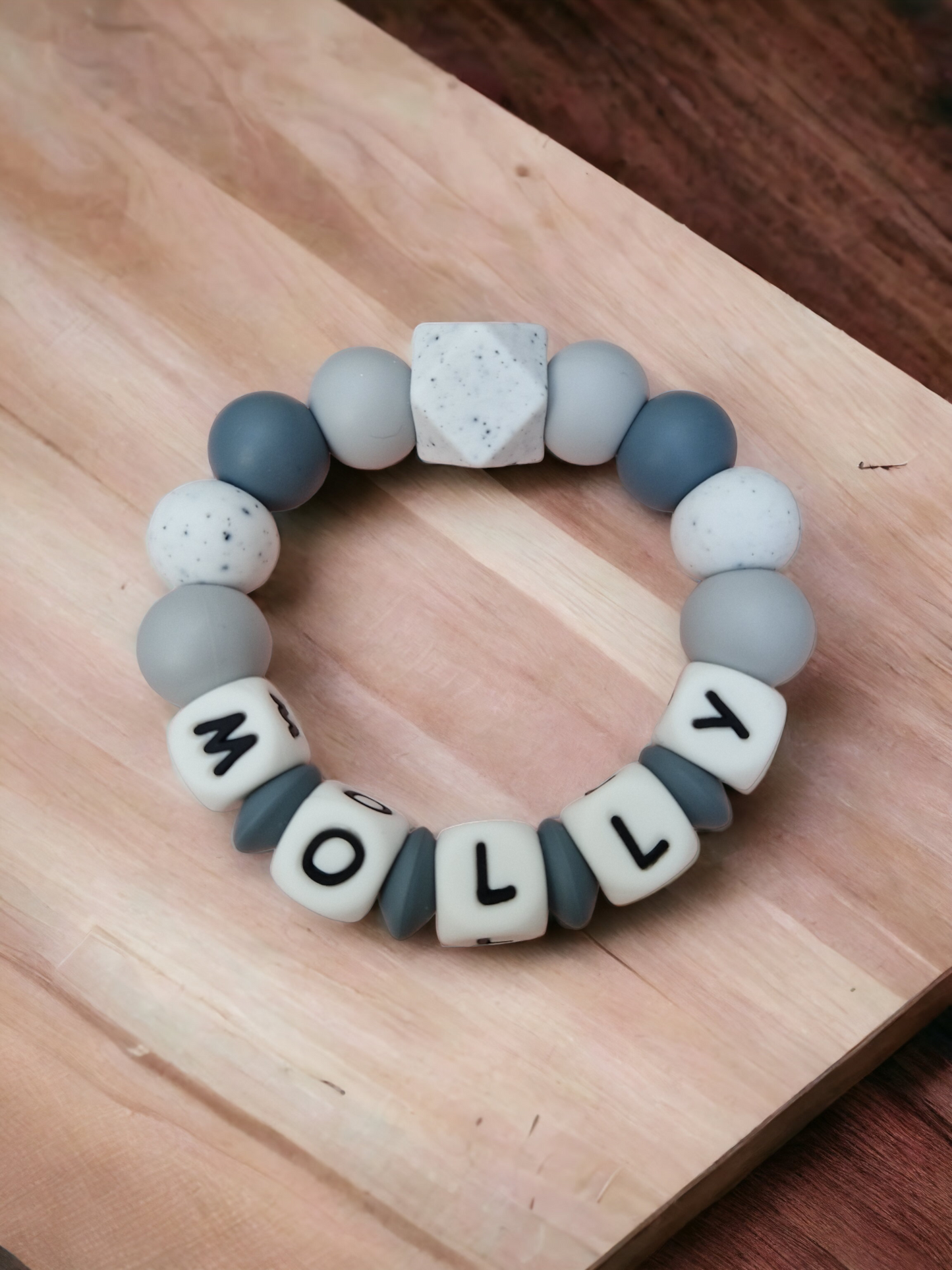 Silicone Personalised Slate Teether